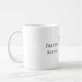 Mug Joli petit chat noir avec des fleurs (Gauche)
