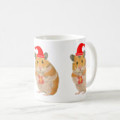 Mug Joli petit Hamster de Noël tenant un cadeau (Devant droit)