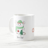Mug Joli petit hamster Joyeux Noël (Devant gauche)