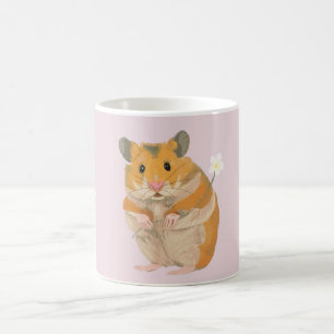 Mug Joli petit Hamster tenant une fleur