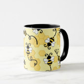 Mug Joli petit motif abeilles (Devant droit)