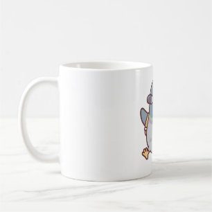 Mug Joli Petit Pigeon Avec Sac École Jaune
