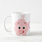 Mug Joli petit rose rose Monogramme (Gauche)