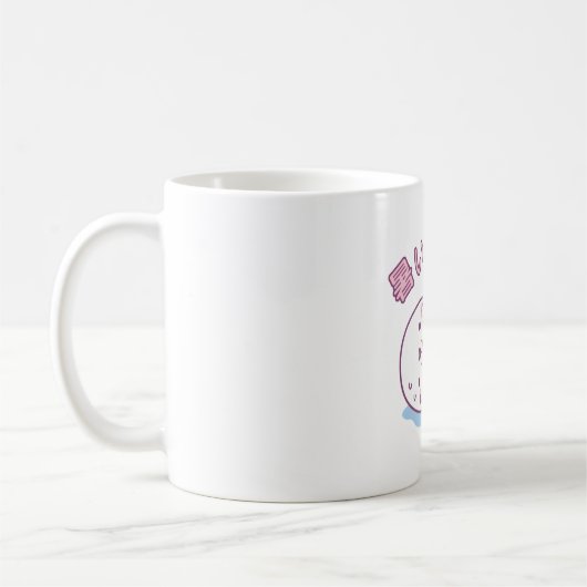 Mug Joli phoque blanc mangeant de la pastèque, il fait (Gauche)