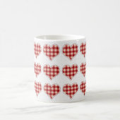 Mug Joli Plaid Red Hearts Dotty Motif (Centre)