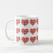 Mug Joli Plaid Red Hearts Dotty Motif (Gauche)