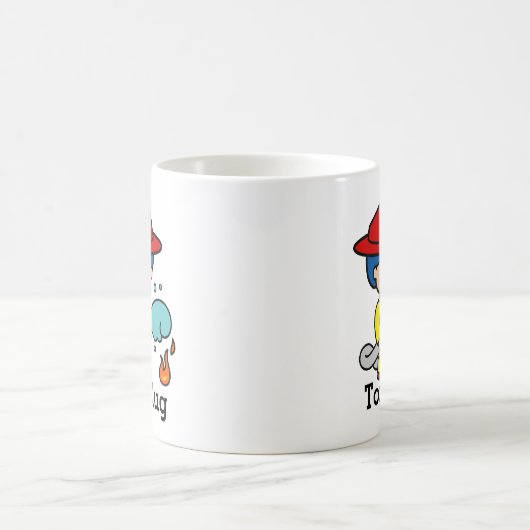 Mug Joli pompier éteint le feu (Centre)