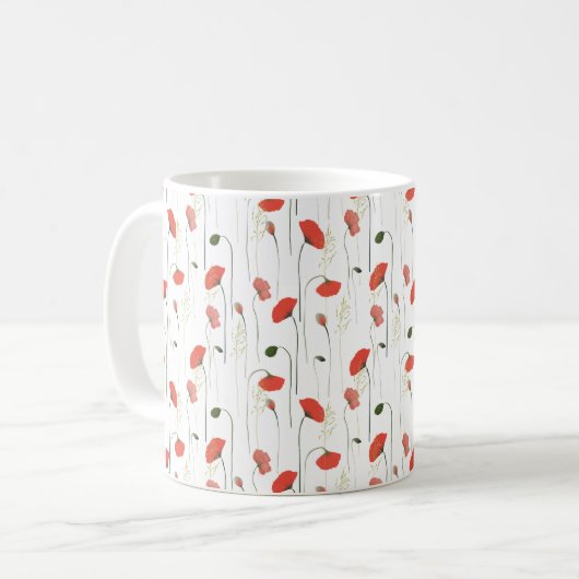 Mug Joli Poppies Fille Motif Floral (Devant gauche)