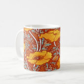 Mug Joli Poppy Orange Art Nouveau (Devant gauche)