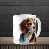 Mug Joli portrait de Beagle marron 