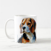 Mug Joli portrait de Beagle marron  (Gauche)