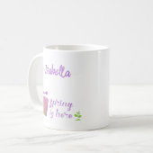 Mug Joli Pretty Purple & Green SPRING EST ICI (Devant gauche)