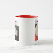 Mug Joli profil de chien blanc Orange rouge Noël (Centre)
