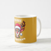 Mug Joli Reindeer Joyeux Noël Design (Devant droit)