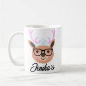 Mug Joli Reindeer Noël Écharpe Casquette lunettes amus (Gauche)