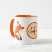 Mug joli renard ajouter monogramme (Devant gauche)