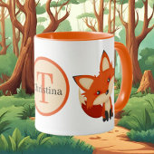 Mug joli renard ajouter monogramme