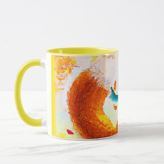 Mug Joli Renard Rouge dans la peinture de saison d'aut (Gauche)