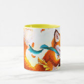 Mug Joli Renard Rouge dans la peinture de saison d'aut (Centre)