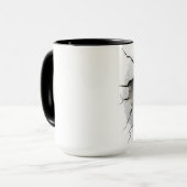 Mug Joli renard sortant d'un mur fissuré (Devant gauche)