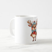 Mug Joli renne avec Noël à l'Écharpe (Devant gauche)
