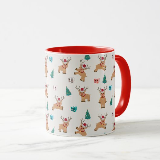 Mug Joli renne de Noël (Devant droit)