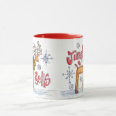 Mug Joli renne de Noël, Jingle Bells Snowflakes (Centre)