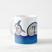 Mug Joli requin ajouter du monogramme (Devant gauche)