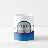 Mug Joli requin ajouter du monogramme (Centre)