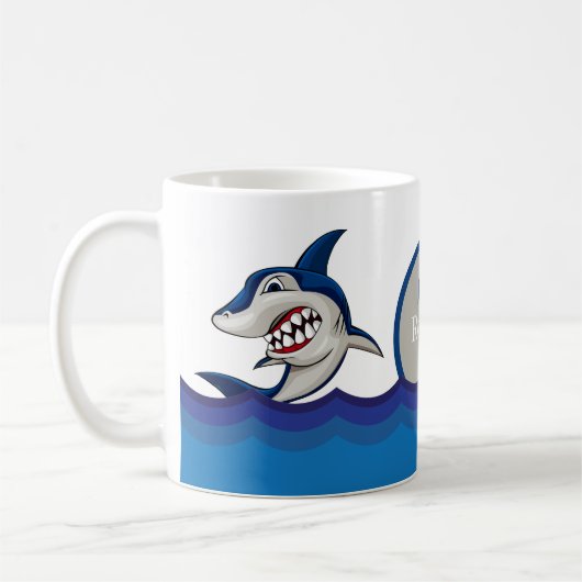 Mug Joli requin ajouter du monogramme (Gauche)