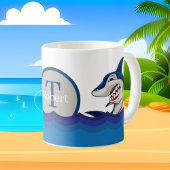 Mug Joli requin ajouter du monogramme