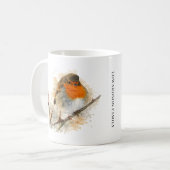 Mug Joli robinet monogrammé aquarelle mignon (Devant gauche)