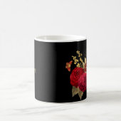Mug Joli Rose d'aquarelle rouge or (Centre)