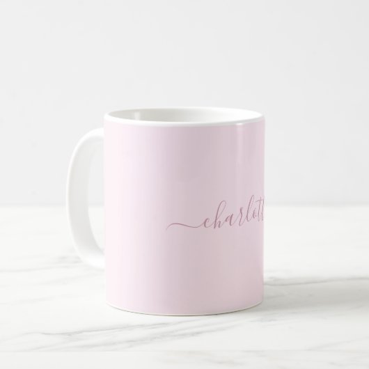 Mug Joli rose et blanc doux (Devant gauche)