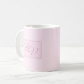 Mug Joli rose et blanc doux (Devant gauche)