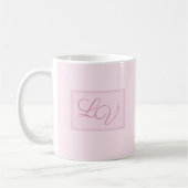 Mug Joli rose et blanc doux (Gauche)