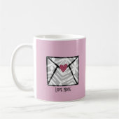 Mug Joli rose Love Note Coeur (Gauche)