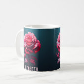 Mug Joli Rose Monogramme Rose Bouteille de café  (Devant gauche)
