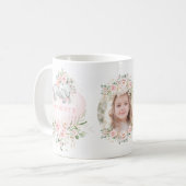 Mug Joli rose rose floral bébé Elephant fille photo (Devant gauche)