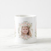Mug Joli rose rose floral bébé Elephant fille photo (Centre)