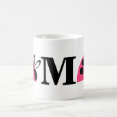 Mug Joli Rose rose Ladybug Personnalisé (Centre)