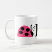 Mug Joli Rose rose Ladybug Personnalisé (Gauche)