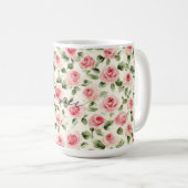 Mug Joli rose Roses Floral (Devant droit)