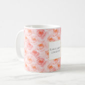 Mug Joli Roses d'aquarelle rose (Devant gauche)