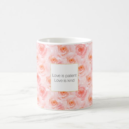 Mug Joli Roses d'aquarelle rose (Centre)