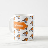 Mug Joli rouge-gorge Joyeux Noël ! Motif (Devant gauche)