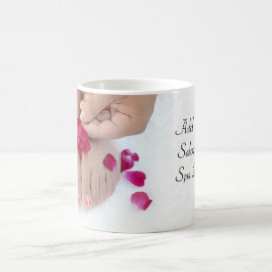 Mug Joli salon fuchsia de pédicurie de rose de rose