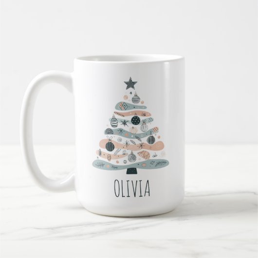 Mug Joli sapin de Noël bohème (Gauche)