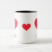 Mug Joli Script actuel Aimez-vous Big Red Heart Café (Centre)