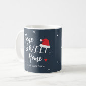 Mug Joli script personnalisé de Noël maison douce mais (Devant gauche)